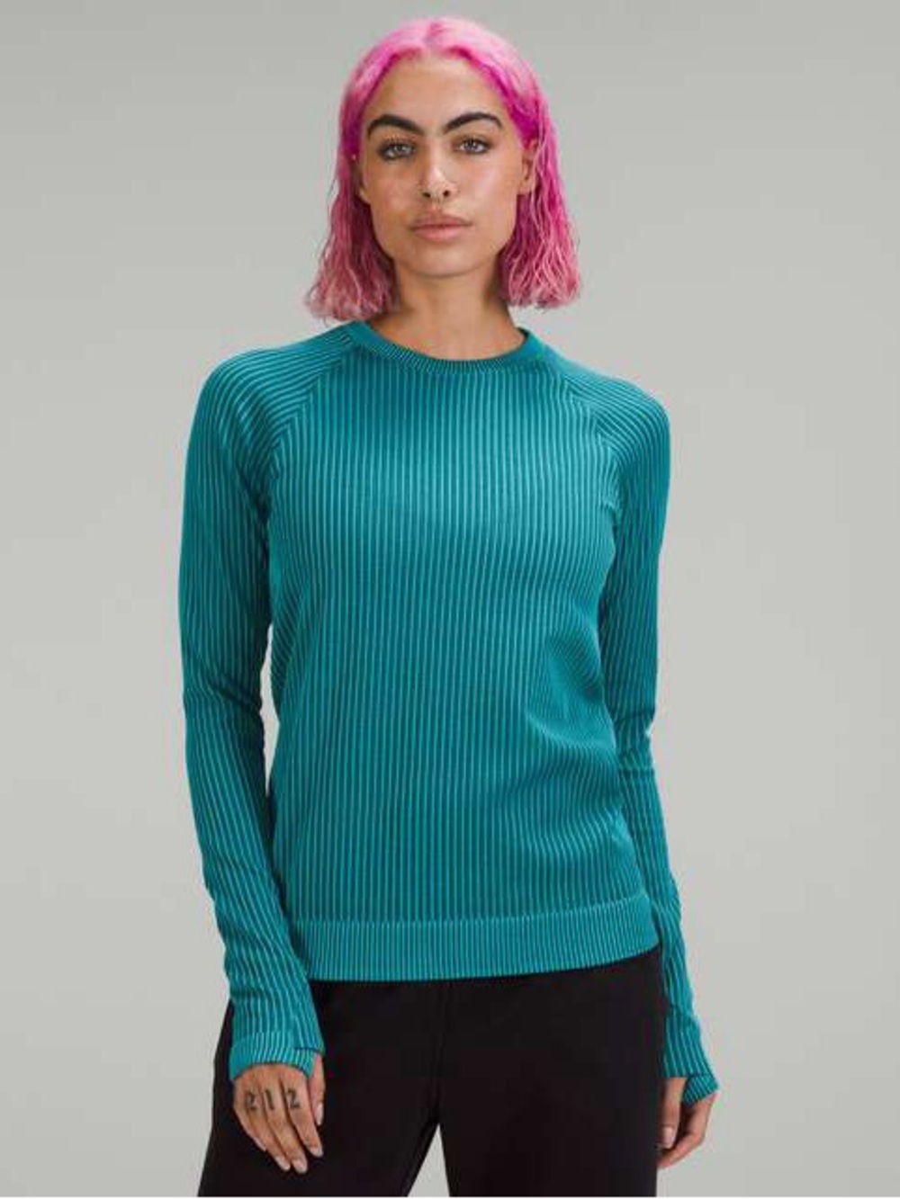 Lululemon Rest Less Pullover Blue Green